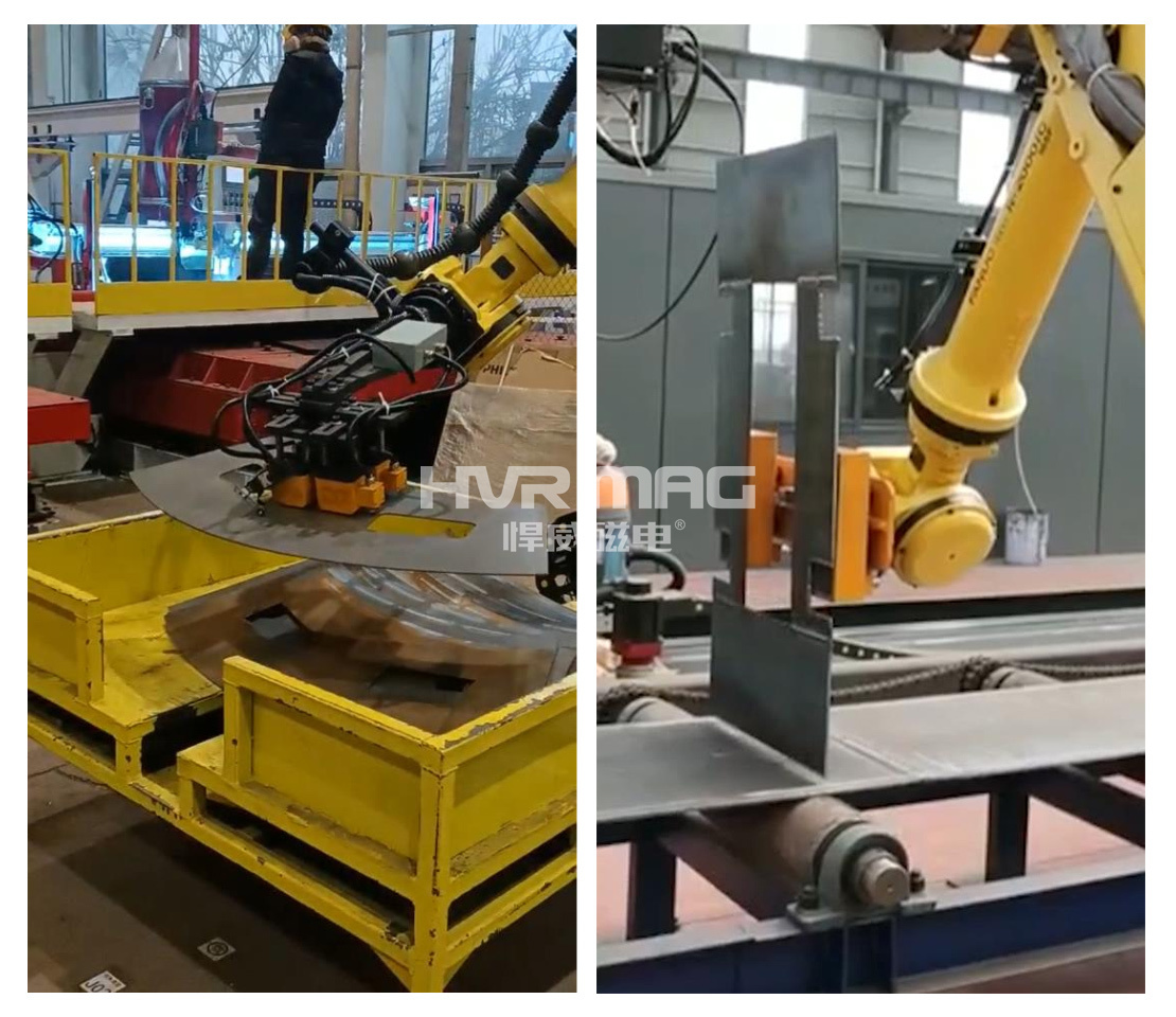 工業(yè)機器人抓取導磁性薄工件,單張不粘連，選電磁抓手還是電永磁抓手？