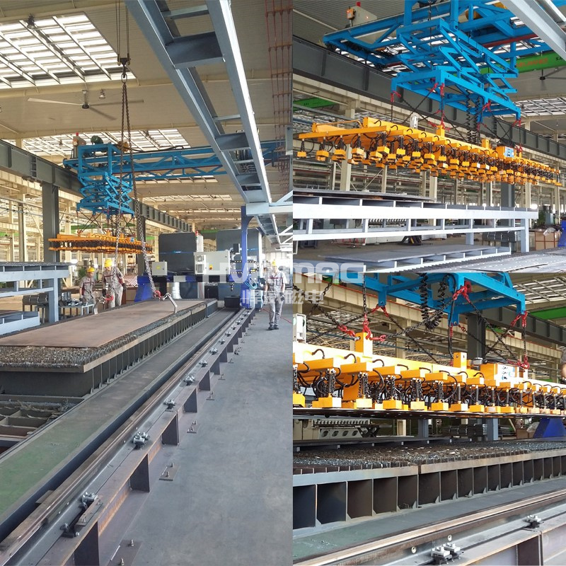 鋼板切割線 如何安全快速下料？就用點(diǎn)陣式磁力吊具