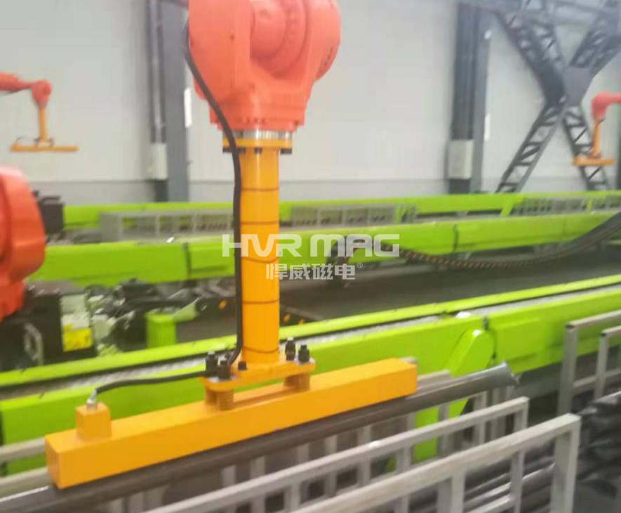 自動化生產(chǎn)，吸盤機(jī)械手搬運(yùn)鋼管的案例