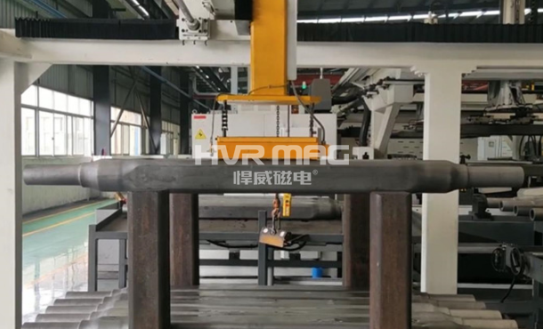 悍威磁電機(jī)器人磁力抓手自動化搬運高溫工件