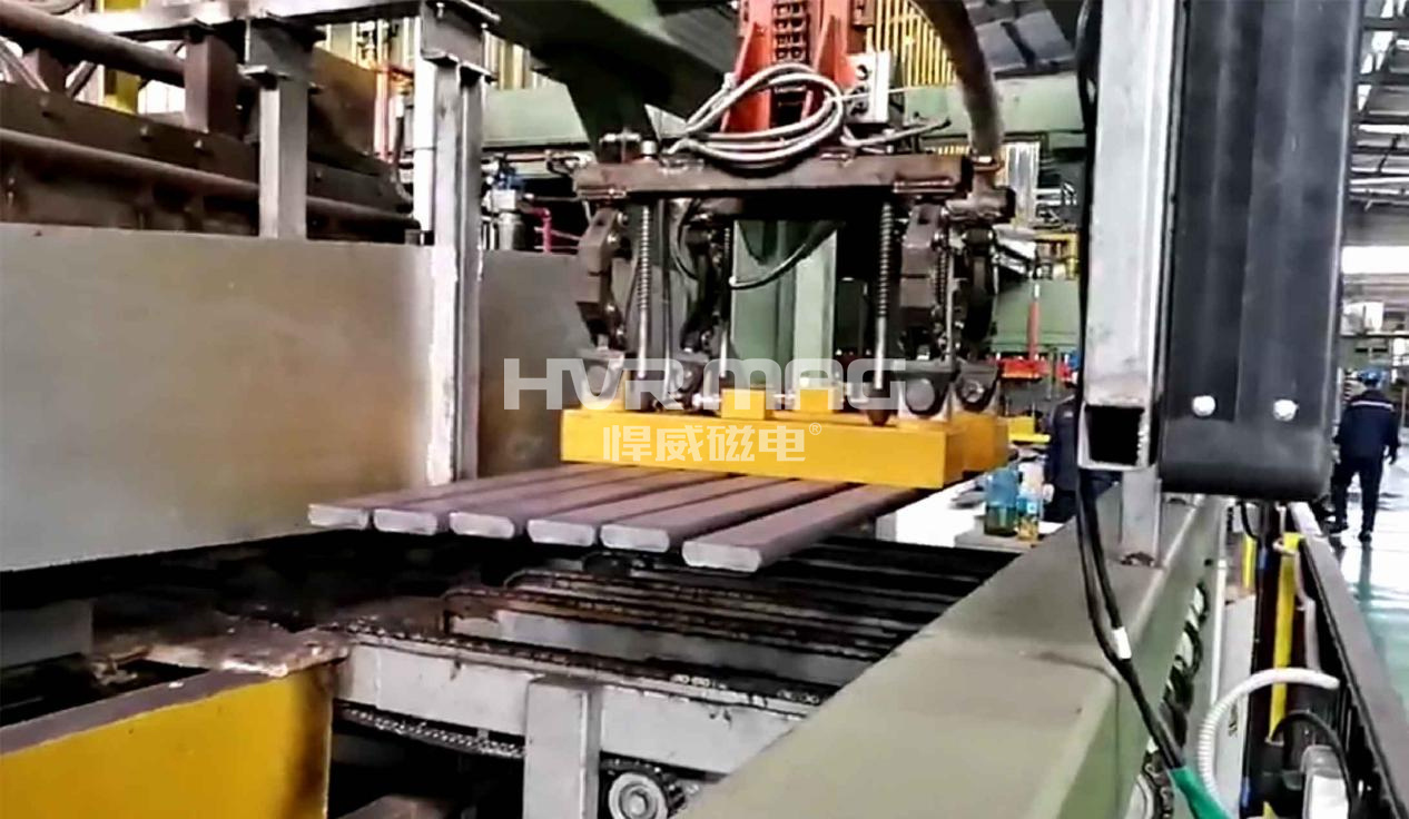 電永磁鐵自動化搬運(yùn)多個工件上下料