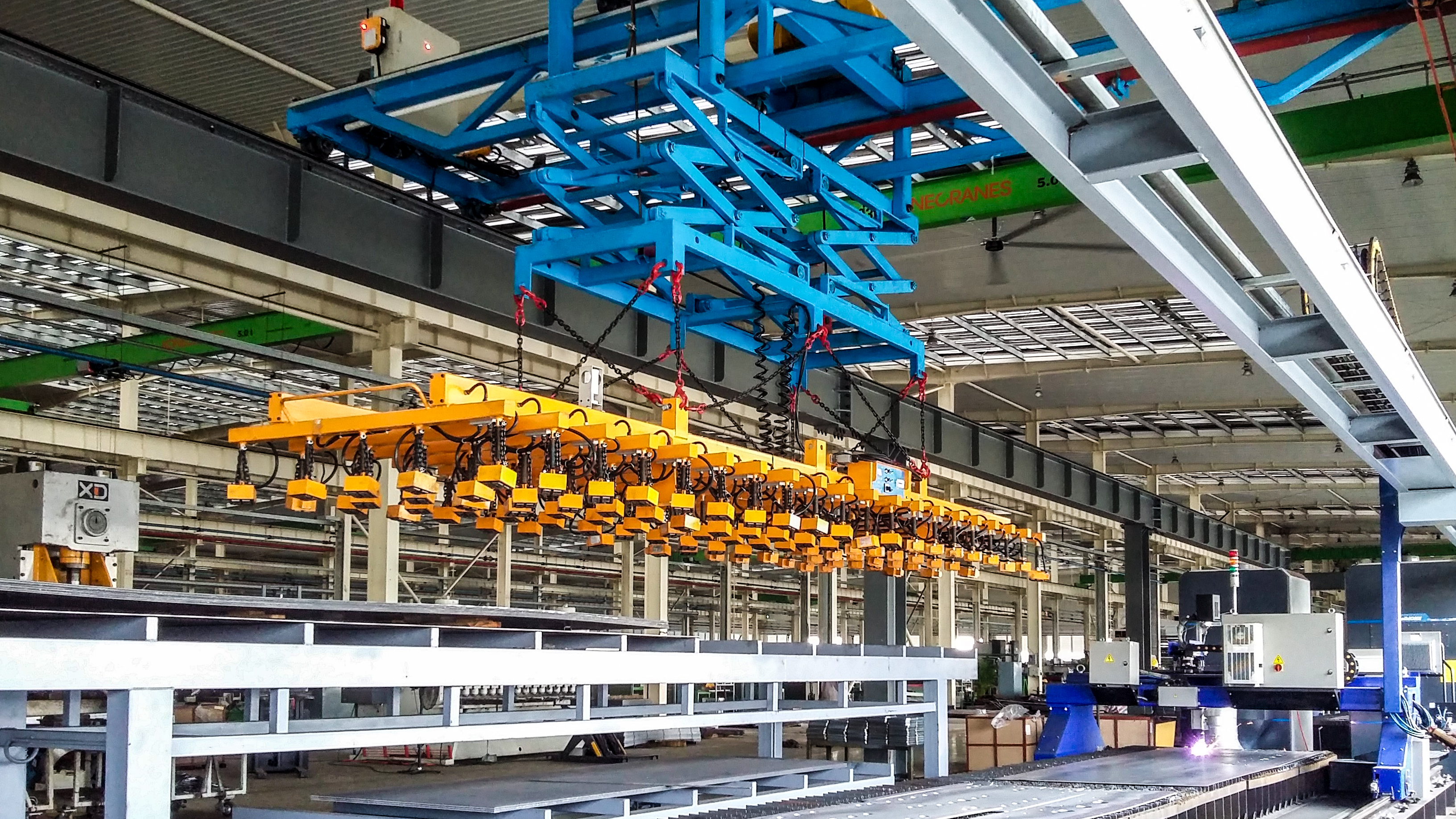 HM5磁力吊具_鋼板切割線上下料吊具